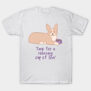 Time For A Relaxing Cup Of Tea! Corgi T-Shirt